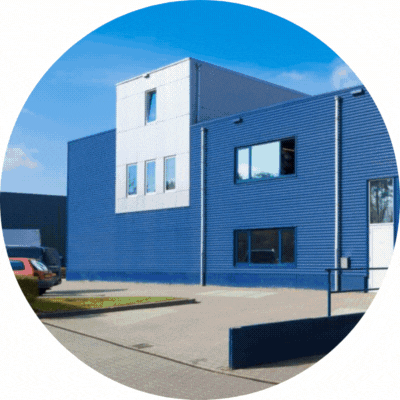 A GIF showing different types of commercial and personal buildings.