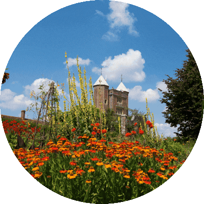 Three images of the stunning Sissinghurst Castle Garden, including the world renowned gardens originally created by Vita Sackville-West. The Grade 2 listed building and estate is now managed by the National Trust.