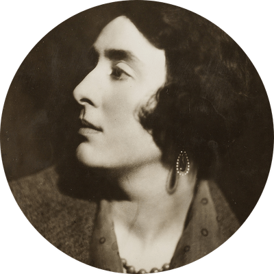 A black and white image of celebrated writer and gardener, Vita Sackville-West (1892 - 1962). She published more than a dozen collections of poetry and 13 novels during her life and inspired the main character in Virginia Woolf's Orlando, after a romantic relationship with the famous writer.