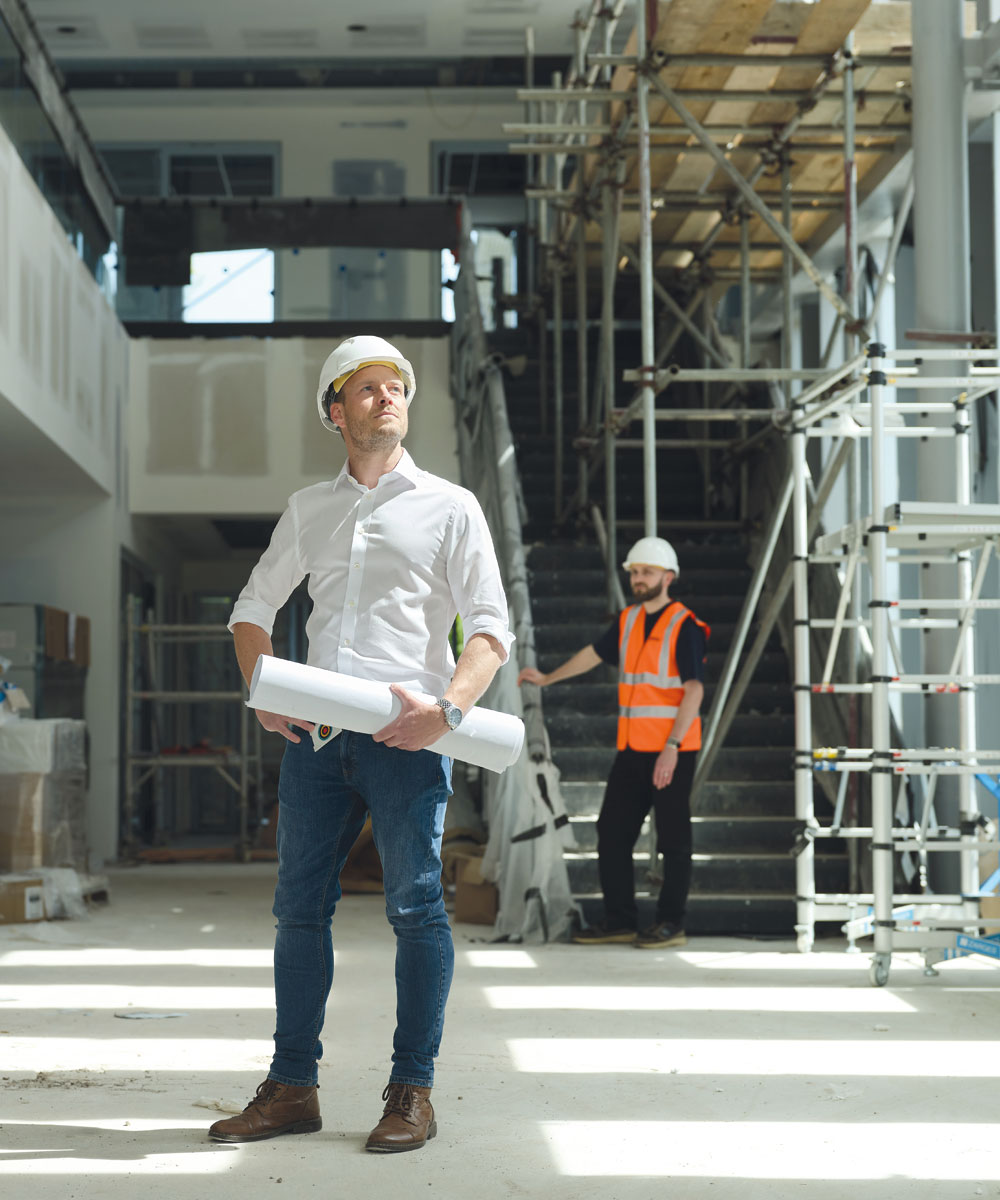 A residential development site under construction