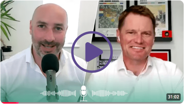 Charlie Chami and Scott Clay on a podcast