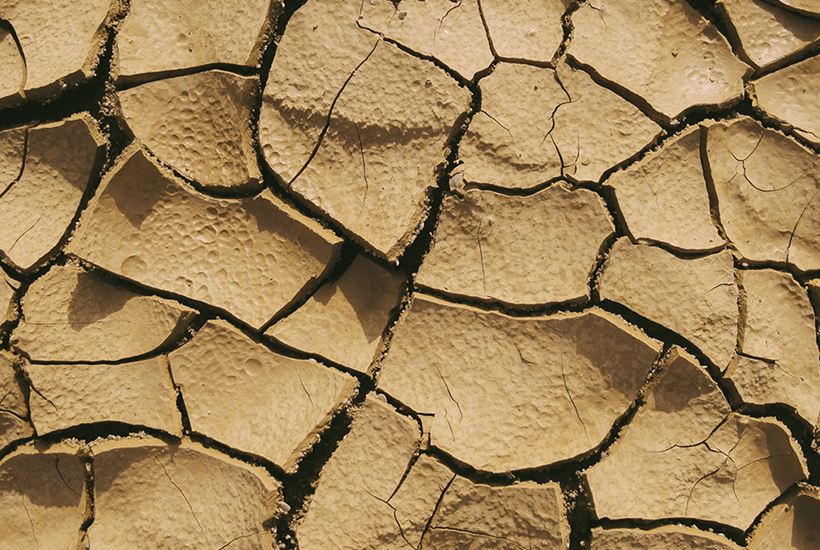 dried cracked concrete - l