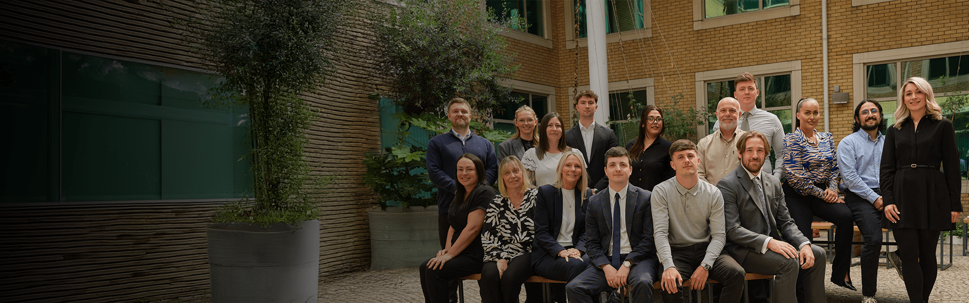 A wide shot of the intermediary sales team.