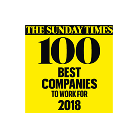 Sunday times - 100 best companies 2018.