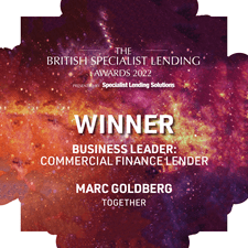 A British specialist lending award for Marc Goldberg for commercial finance lender in 2022.
