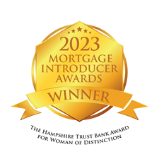 Mortgage introducer award from 2023 for the hampshire trust bank award for women of distinction.