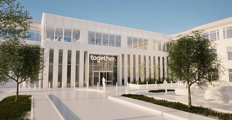 CGI of the link at Together offices.